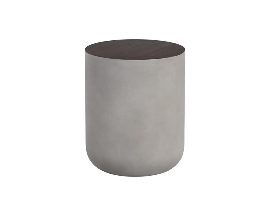 Diaz End Table - Grey - Wood Grain Brown by Sunpan