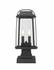 Millworks 2 Light Outdoor Pier Mounted Fixture in Black Finish by Z-Lite