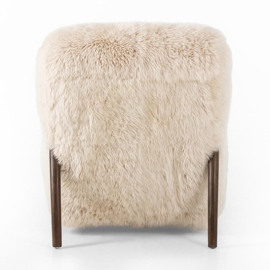Sandro Chair - Champagne Mongolian Fur by Four Hands