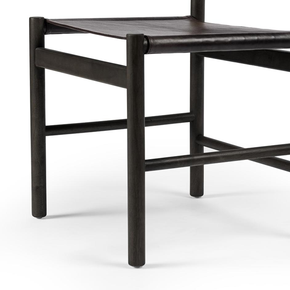 Kena Dining Chair In Charcoal Parawood by FOUR HANDS