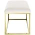 Russell Fabric Bench In Gold Ivory by Modway Furniture