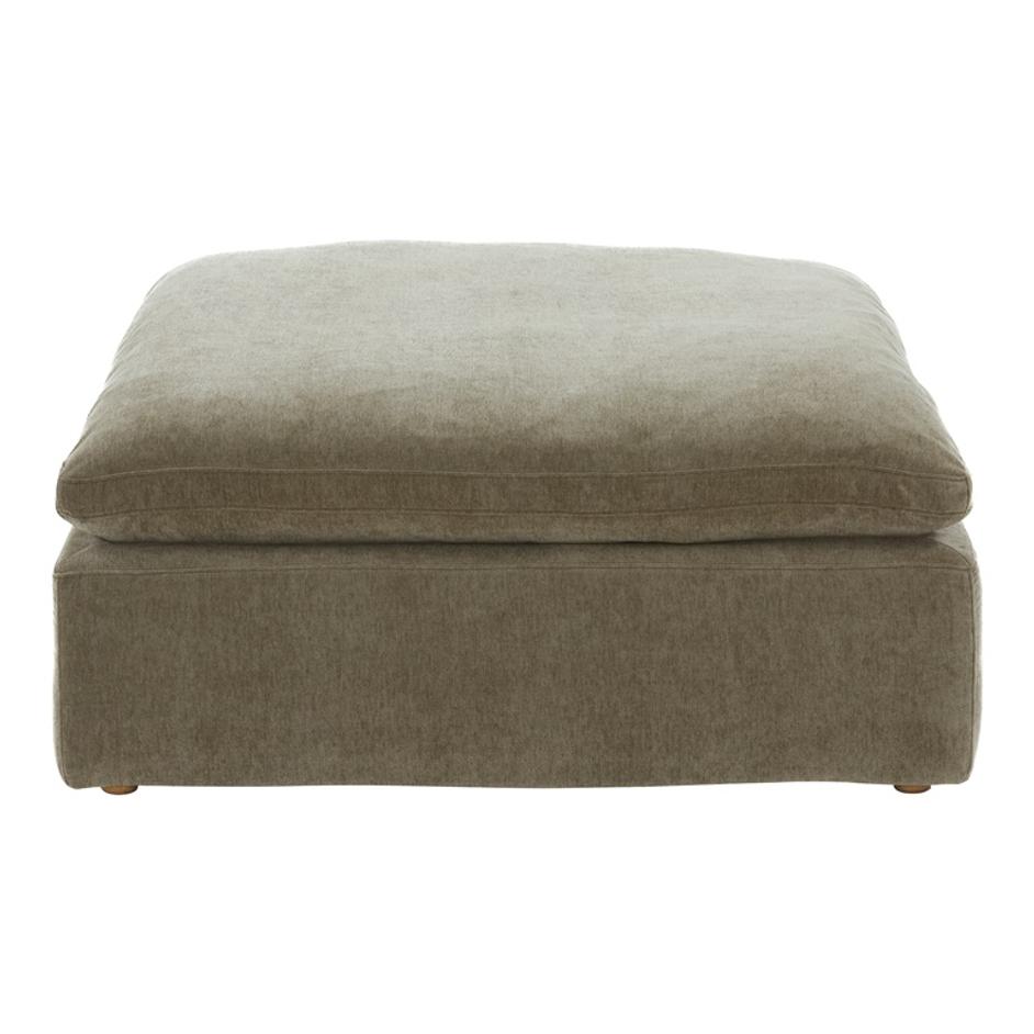 CLAY OTTOMAN PERFORMANCE FABRIC DESERT SAGE by Moes Home