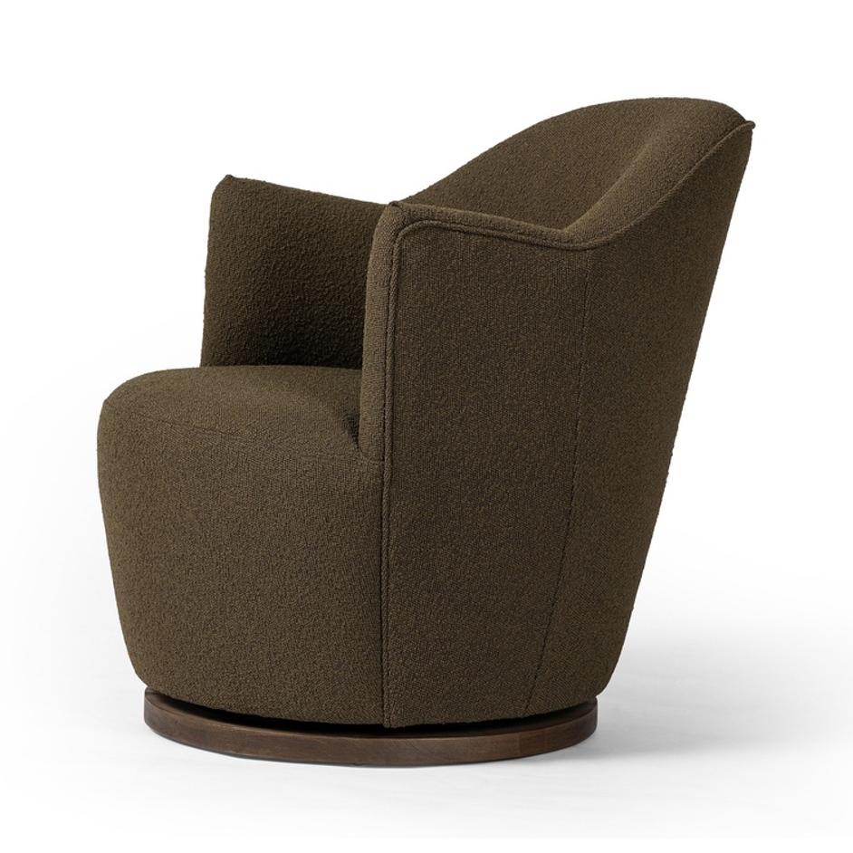 Aurora Swivel Chair - FIQA Boucle Olive by Four Hands