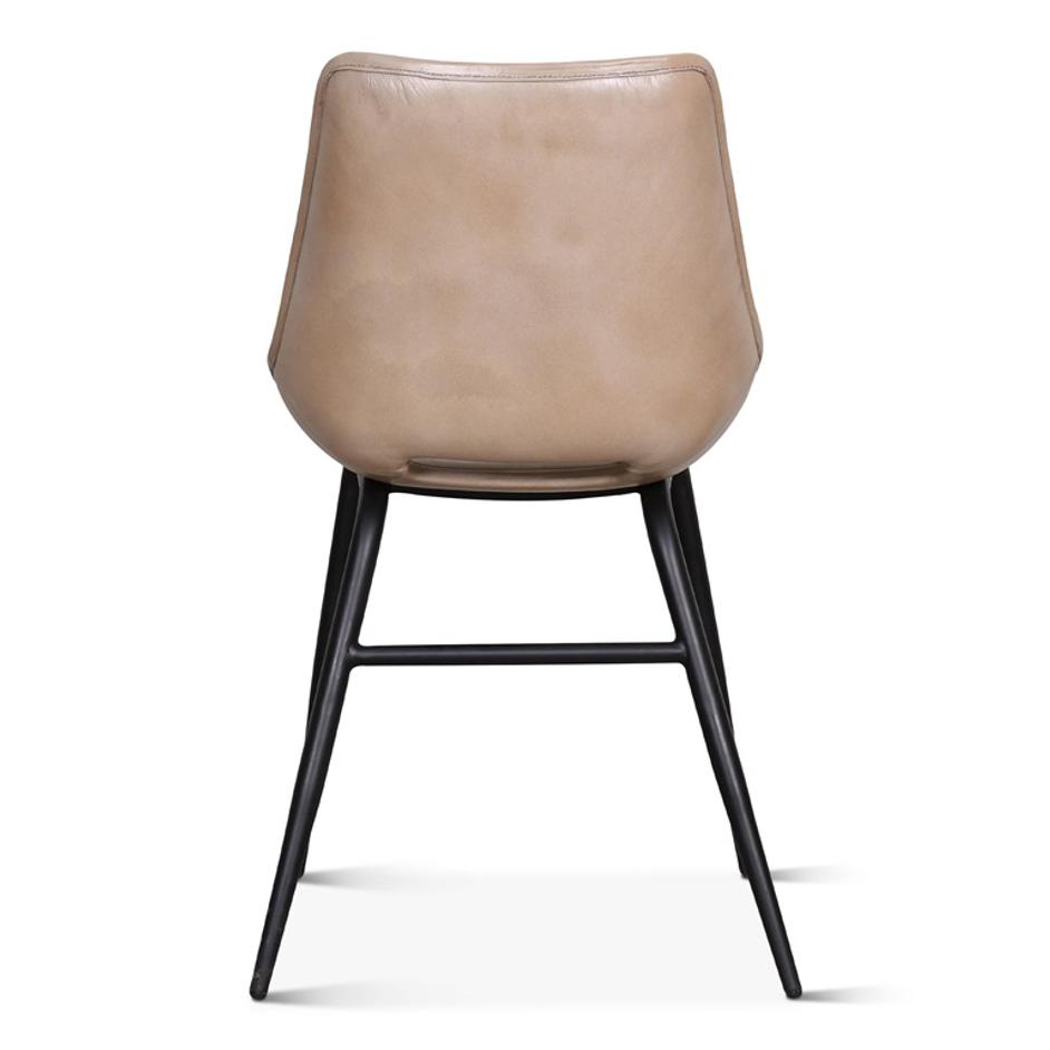 Essex 18" Leather Dining Chair, Dusty Tan by Home Trends & Design