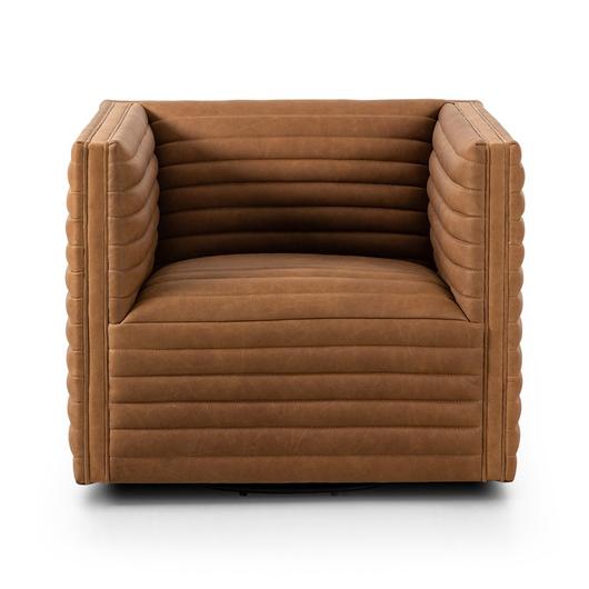 Padma Swivel Chair - Eucapel Cognac by Four Hands
