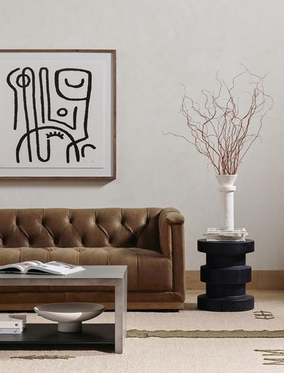 Inez End Table In Black Pine by FOUR HANDS