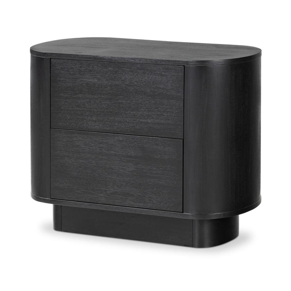 Paden Nightstand - Aged Black Acacia by Four Hands