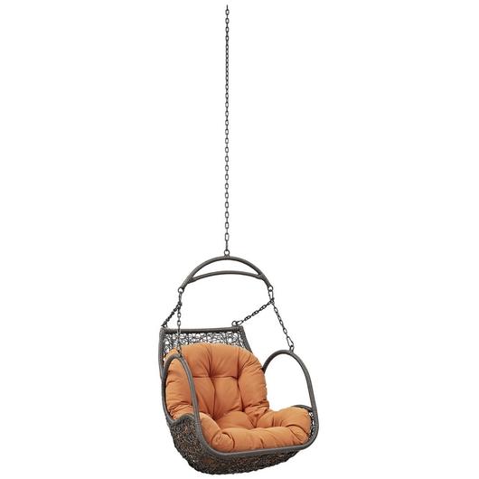 Grove Outdoor Patio Swing Chair Without Stand In Orange by Modway Furniture