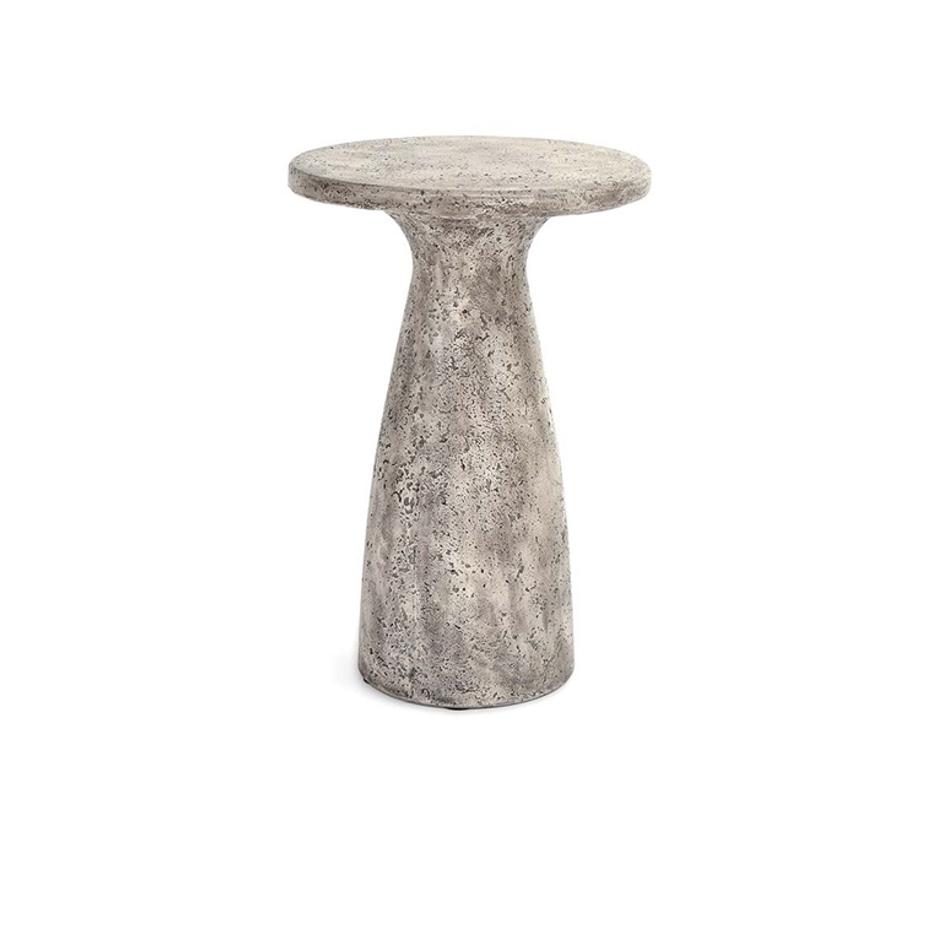 Collins 19" Outdoor Accent Table Light Gray by Classic Home