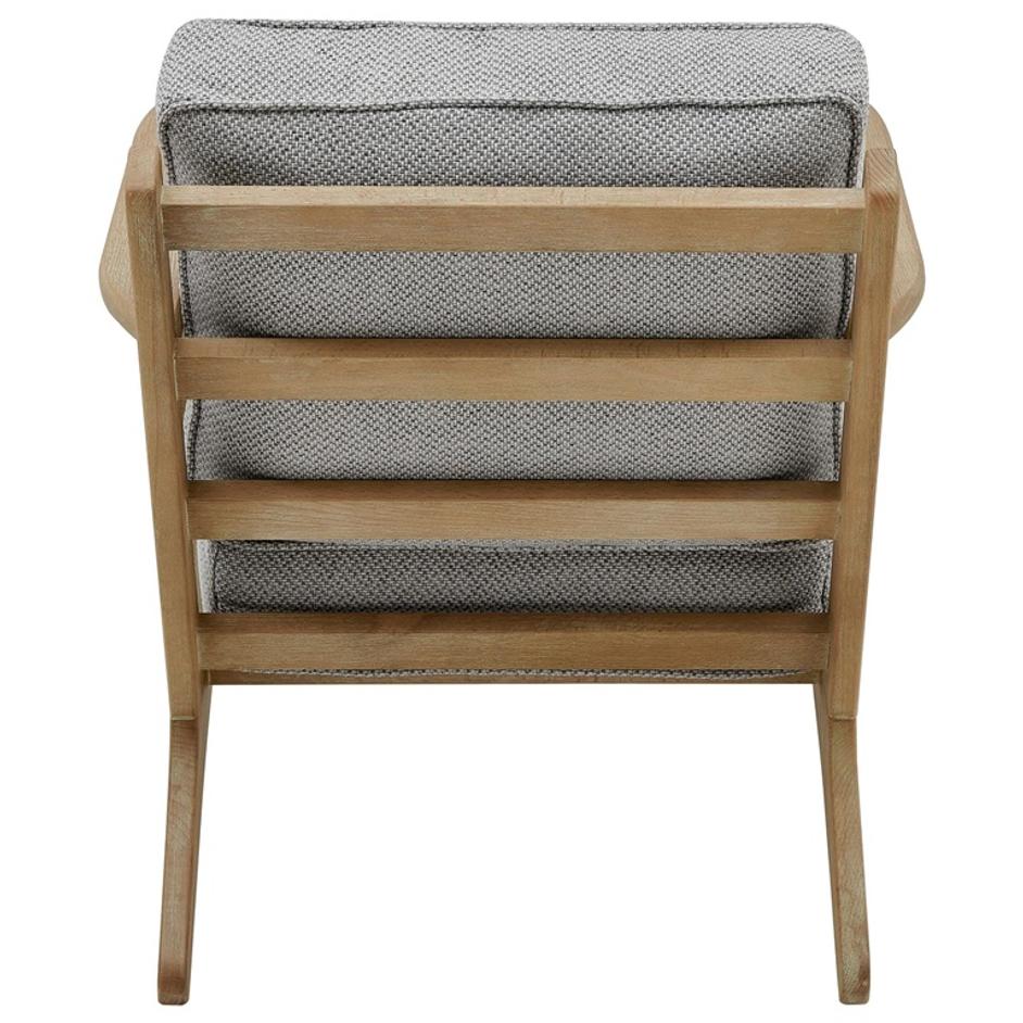 Albert Fabric Accent Arm Chair Brushed Smoke Frame In Cardiff Gray  by New Pacific Direct