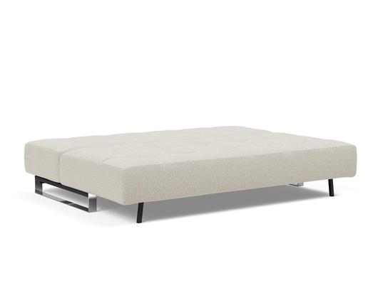 SUPREMAX D.E.L. SLEEPER SOFA in MIXED DANCE NATURAL FABRIC WITH Chrome legs 527 by INNOVATION USA