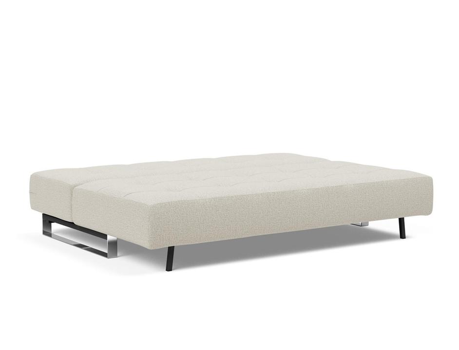 SUPREMAX D.E.L. SLEEPER SOFA in MIXED DANCE NATURAL FABRIC WITH Chrome legs 527 by INNOVATION USA