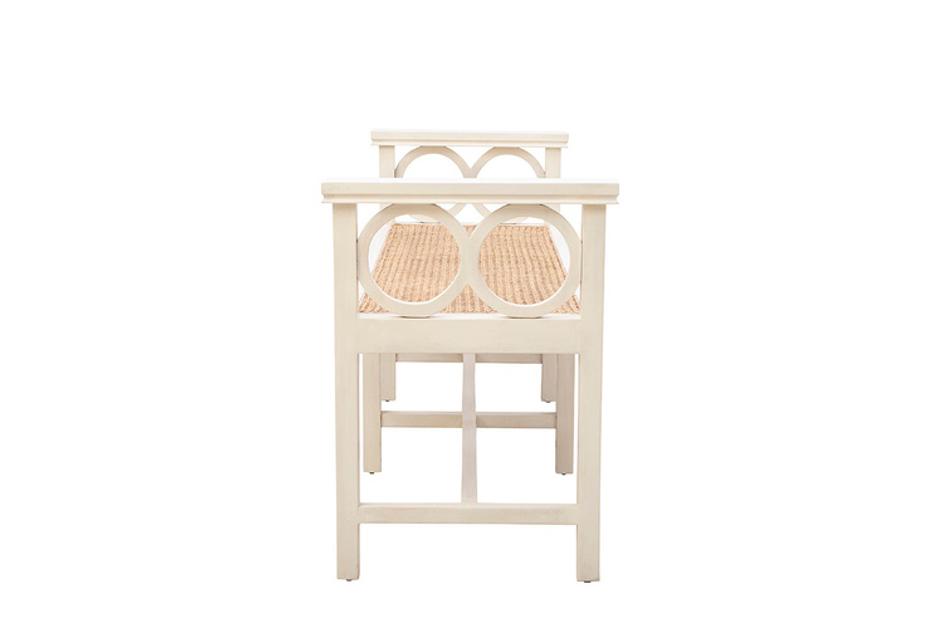 Cream Circles Bench by Furniture Classics