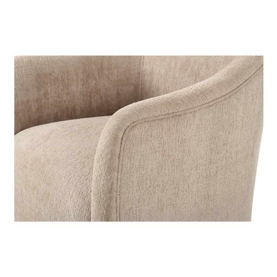 Drava Rolling Dining Chair Beige by Moes Home