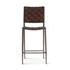 Copenhagen 17" Buffalo Leather and Iron Counter Chair, Brown by Home Trends & Design