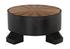 Tambour Mahogany Coffee Table with Veneer Top in Hand-Rubbed Black by Noir Furniture