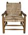 Burek Teak Chair with Rush Seagrass Seat in Clear Coat Finish by Noir Furniture
