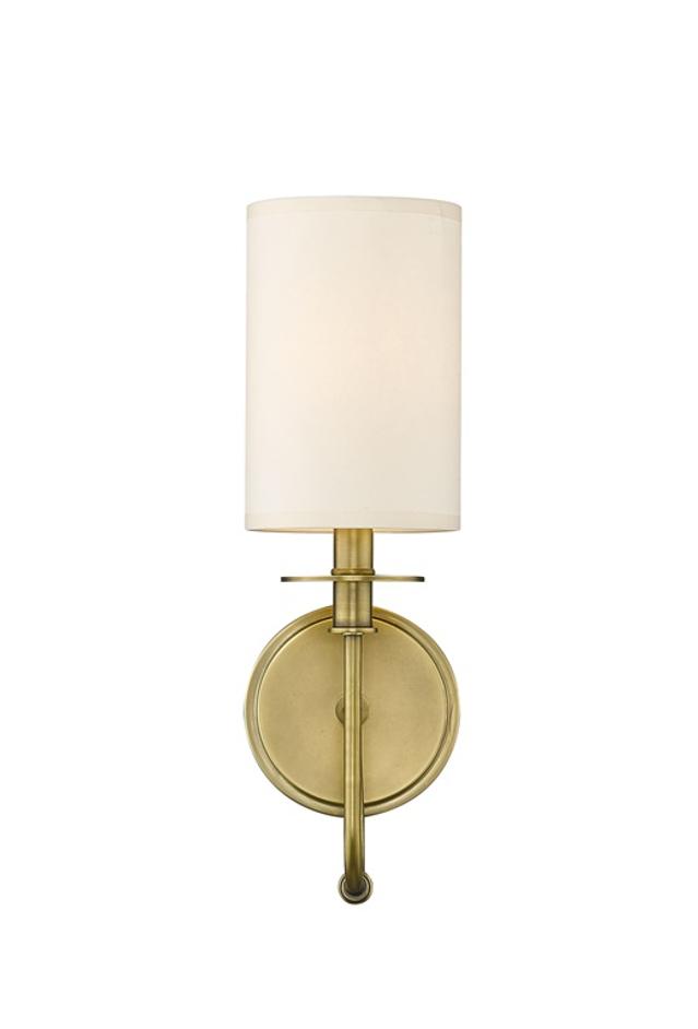 Ella 1 Light Wall Sconce in Rubbed Brass Finish by Z-Lite