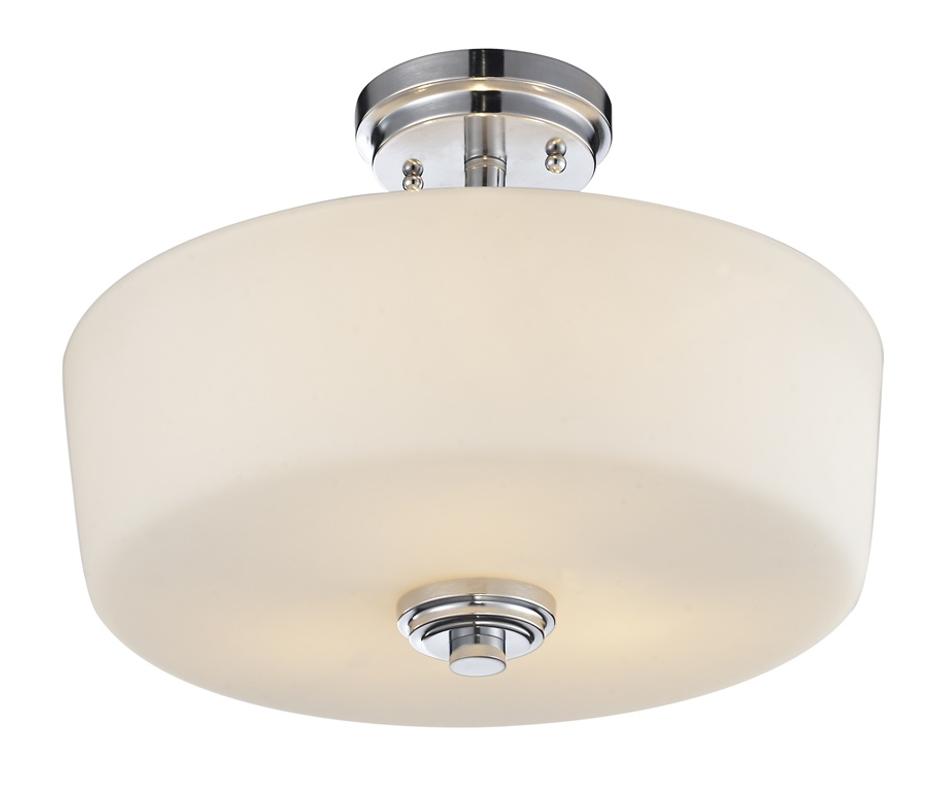 Lamina 3 Light Semi Flush Mount in Chrome  Finish by Z-Lite