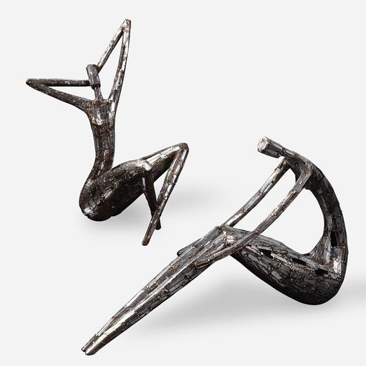 Dahy Antique Silver Statues, Set/2 by Uttermost