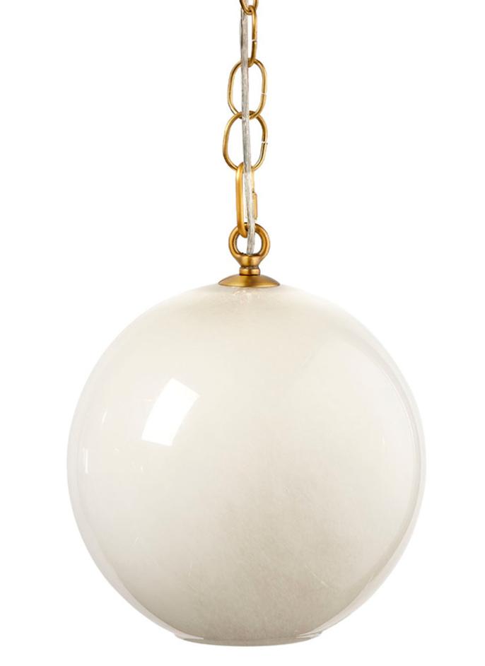 Camber 1-Light Blown Glass Pendant, Taupe by Jamie Young