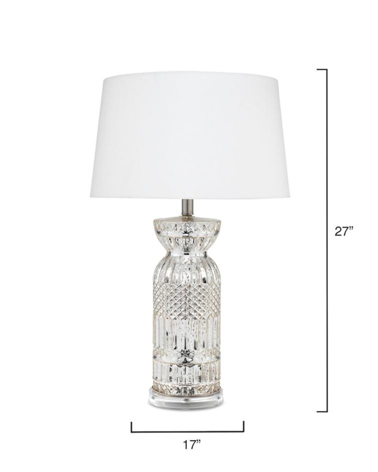Isla Glass Table Lamp, Silver by Jamie Young