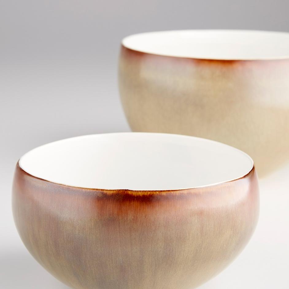 Marbled Dreams Bowl in Olive Glaze by Cyan Design