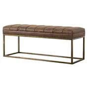 Darius Bench In Nubuck Chocolate by New Pacific Direct