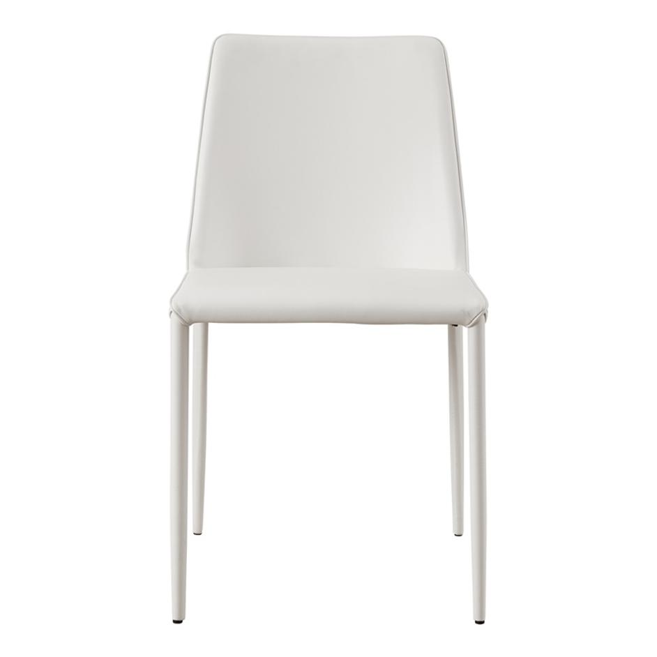 NORA DINING CHAIR WHITE VEGAN LEATHER-M2 by Moes Home