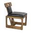 Buraco Teak Dining Chair with Gloss Finish and Black Leather Upholstery by Noir Furniture