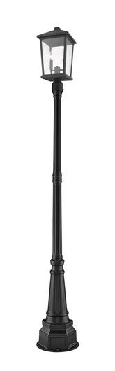 Beacon 2 Light Outdoor Post Mounted Fixture in Black Finish by Z-Lite