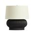 Kragen Table Lamp - Textured Matte Black Porcelain Ceramic by Four Hands