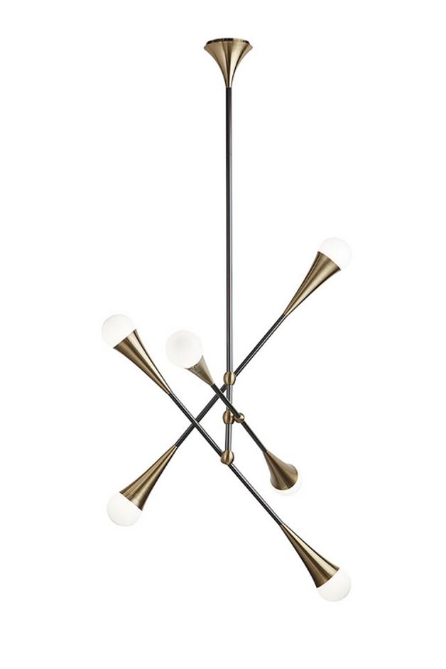 Zenith Ceiling Light - Brass And Black by Sunpan