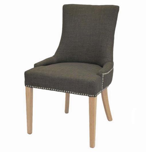 2pc Charlotte Fabric Chair Natural Wood Legs, Toffee by New Pacific Direct