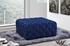 Laurie Ottoman/Bench In Navy Velvet by Meridian Furniture