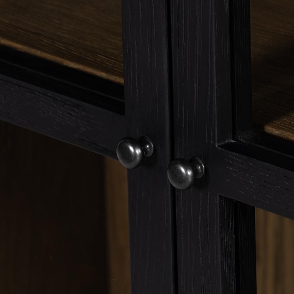 Millie Small Cabinet In Drifted Matte Black by FOUR HANDS