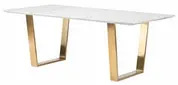 CATRINE DINING TABLE, WHITE MARBLE | GOLD by Nuevo Living