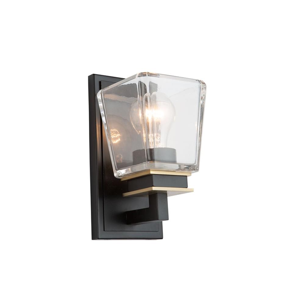 Eastwood 1 Light Wall Light AC11611VB in Black & Brass by Artcraft