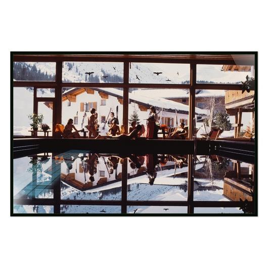 Gasthof Post Pool by Slim Aarons - Black Maple Floater by Four Hands