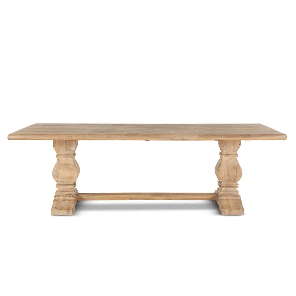 San Rafael 108-Inch Rectangle Mango Wood Dining Table in Antique Oak Finish by Home Trends & Design