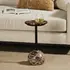 Viola Accent Table In Merlot Marble by FOUR HANDS
