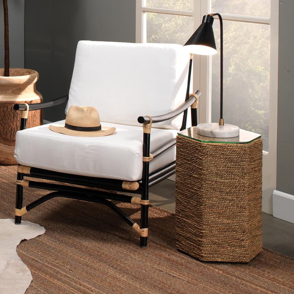 Peninsula Seagrass Side Table by Jamie Young