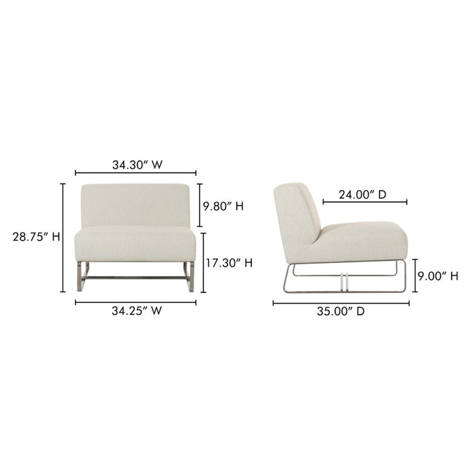 Jules Outdoor Accent Chair Flecked Beige by Moes Home