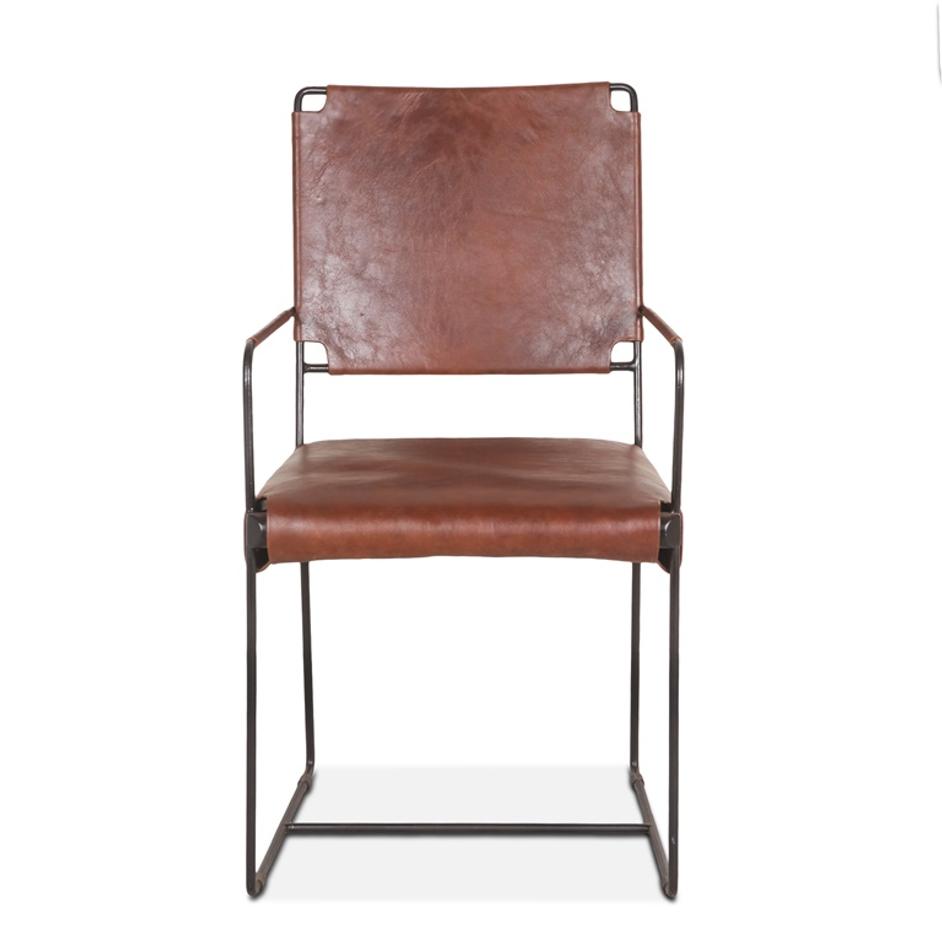 New York Arm Chair Tobacco Leather by Home Trends & Design
