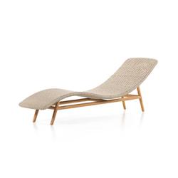 Portia Outdoor Chaise Lounge In White by FOUR HANDS