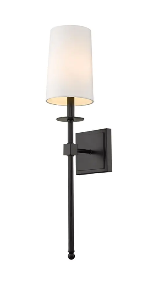 Camila 1 Light Wall Sconce in Matte Black Finish by Z-Lite