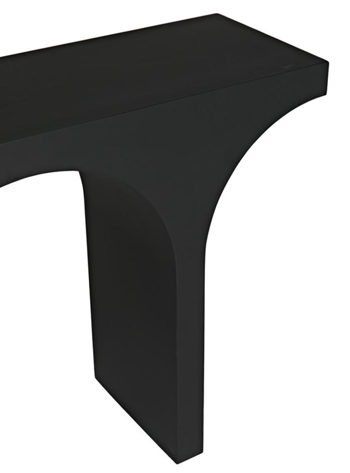 Maximus Console/Side Table, Black Steel by Noir Furniture