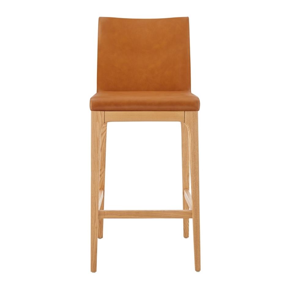 Devon KD PU Counter Stool, Moza Caramel by New Pacific Direct