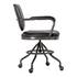 FOSTER SWIVEL DESK CHAIR ONYX BLACK LEATHER by Moes Home