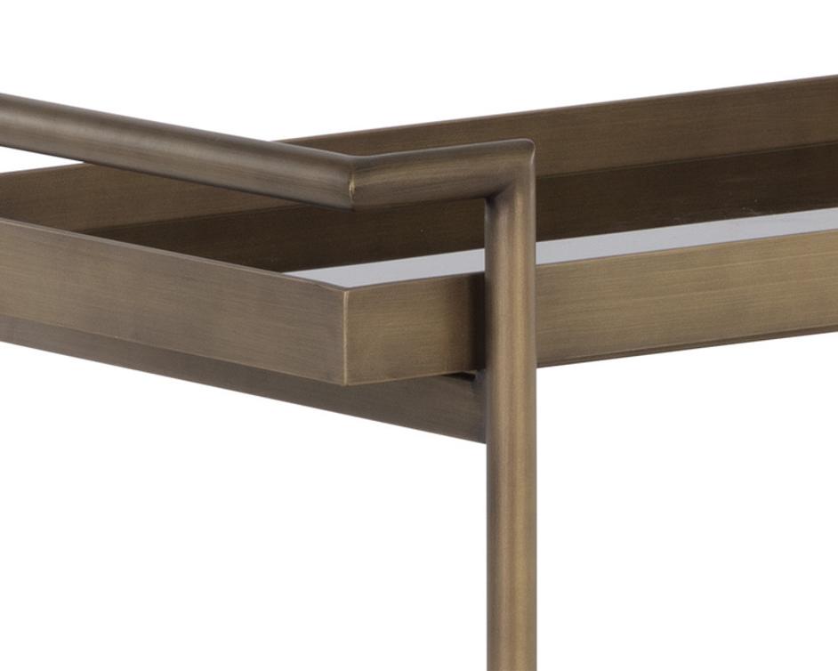 LIVINGSTON BAR CART - ANTIQUE BRASS by Sunpan